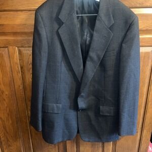 Vintage Hart Schaffner Marx Gold Trumpeter 2 Pc Wool Suit Striped 42R Pts 32x 34